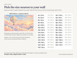 Watercolor Sunrise Hot Air Balloon Wall Mural, image 5