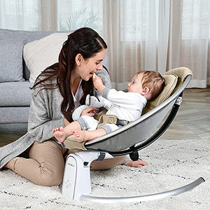 Electric Cotton Baby Bouncer for Newborns and Infants - Bluetooth-Enabled Automatic Swing, Built-In Music Speaker, Adjustable Seat Angle with LED Touch Screen