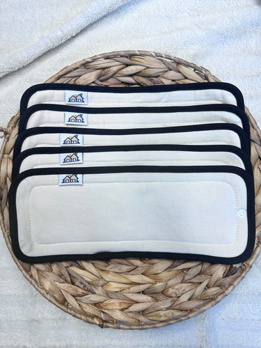 5 Pack | 4 Layer Diaper Inserts | Hemp Cotton
