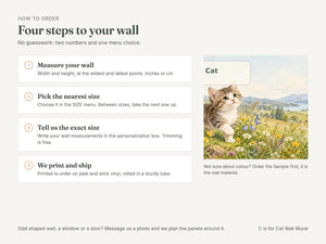 Watercolor C is for Cat Alphabet Wall Mural, image 6