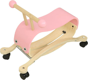Avenlur Rocker Bug wooden balance and rocking toy for toddlers, showcasing angle 3 view. Perfect indoor playtime fun!