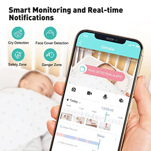 Simyke Smart Baby Monitor - 1080P HD Camera, Smartwatch Connectivity