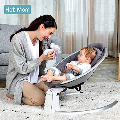 Electric Cotton Baby Bouncer for Newborns and Infants - Bluetooth-Enabled Automatic Swing, Built-In Music Speaker, Adjustable Seat Angle with LED Touch Screen