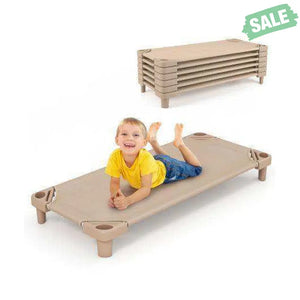 52 x 23 Inch Pack of 6 Kids Stackable Daycare Rest Mat Blue Toddler Beds