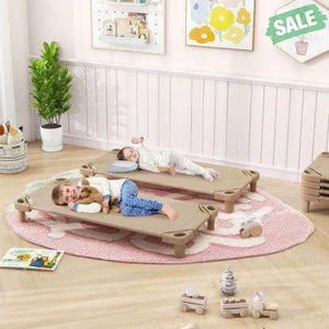 52 x 23 Inch Pack of 6 Kids Stackable Daycare Rest Mat Blue Toddler Beds