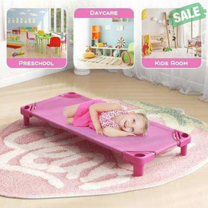 52 x 23 Inch Pack of 6 Kids Stackable Daycare Rest Mat Blue Toddler Beds