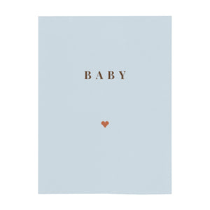 Personalize the Baby Surname minky baby blanket in sky with your baby's name