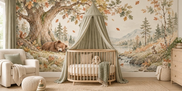 Watercolor Sleeping Bear Oak Wall Mural, image 1