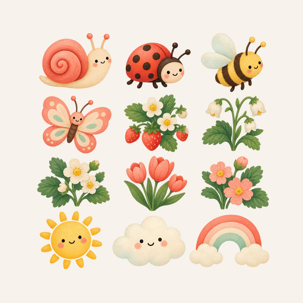 Strawberry Garden Wall Decals, Set of 12, image 3