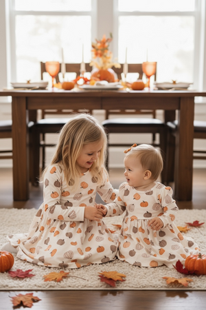 Pumpkins Beige (Twirl Dress)