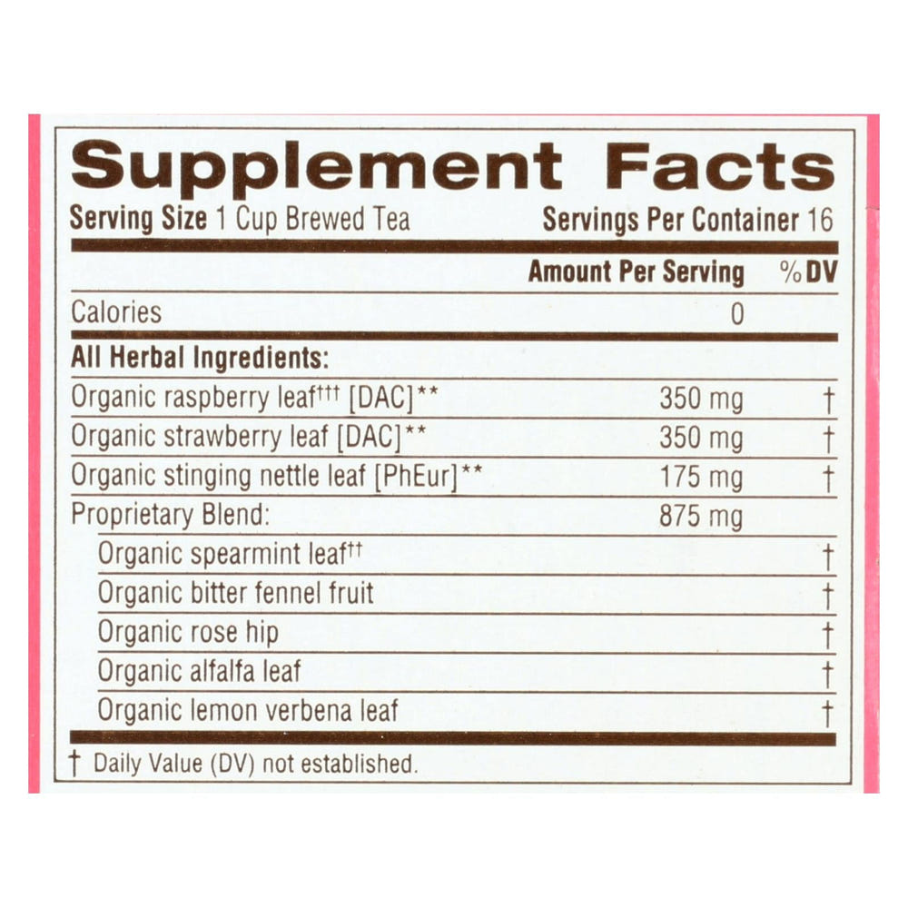 Traditional Medicinals Organic Pregnancy Herbal Tea - 6x16 tea bags for expectant mothers, promoting wellness during pregnancy.