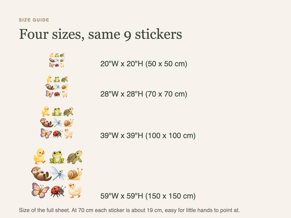 Baby Pond Animal Wall Decals, Set of 9, image 5