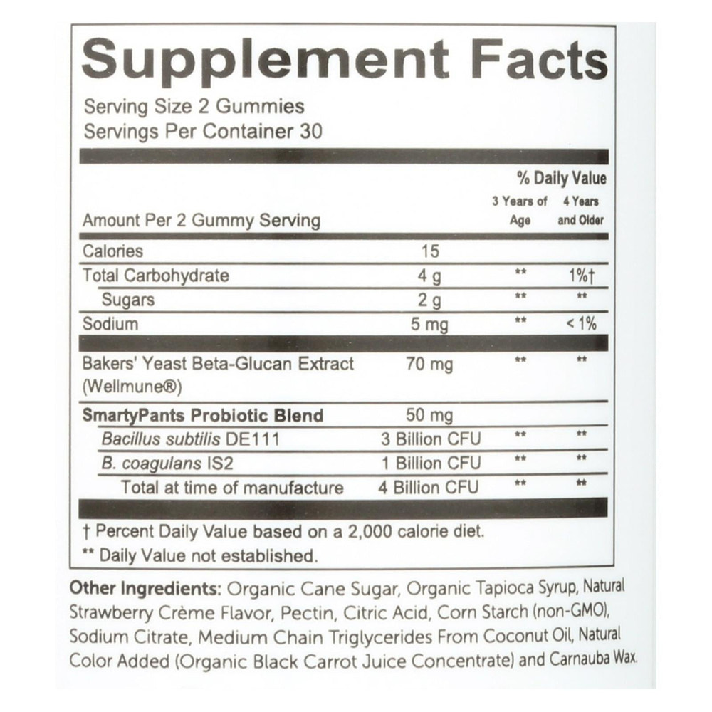 Smartypants Kids Probiotic Straws with Vitamin C (Pack of 60)