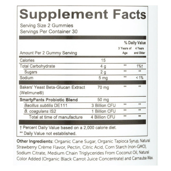 Smartypants Kids Probiotic Straws with Vitamin C (Pack of 60)