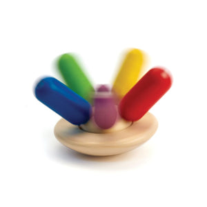 Colorful Flexi Jellyfish toy for early learning and sensory play, showcasing its unique design from angle 6.