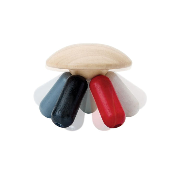 High contrast Flexi Jellyfish toy for early learning and sensory play, perfect for stimulating baby's development.