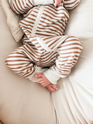 Oat Ribbed Baby Lounger Cover