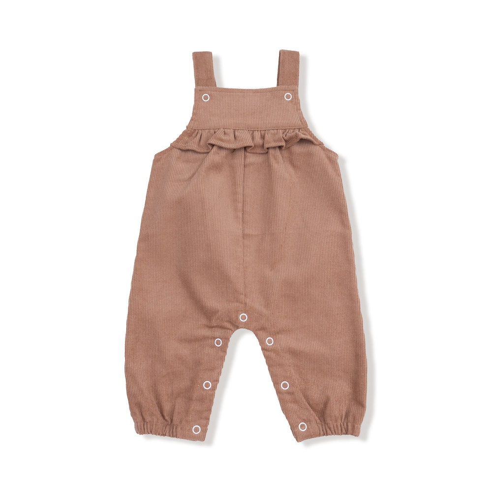 Cafe Au Lait - Yoke Ruffle Overall
