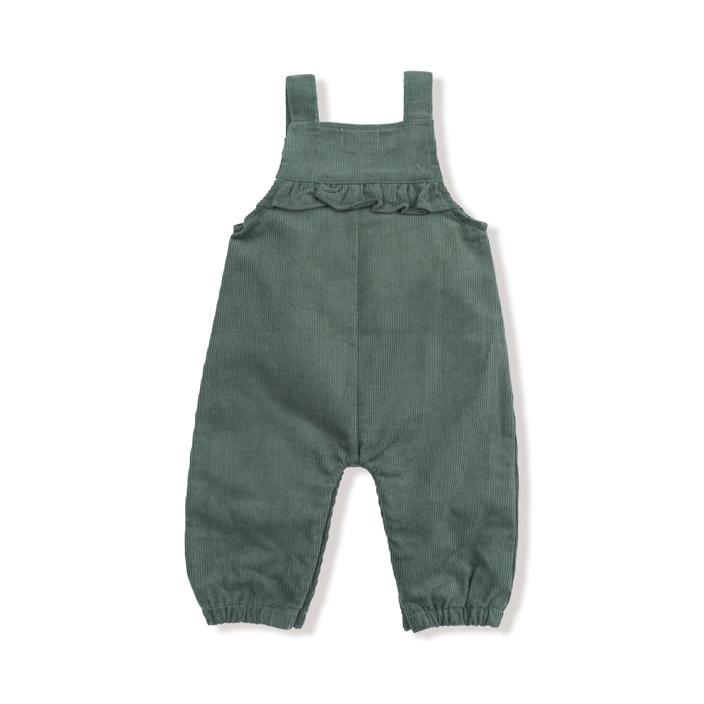 Dark Ivy - Yoke Ruffle Overall