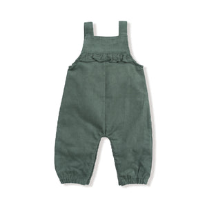 Dark Ivy - Yoke Ruffle Overall