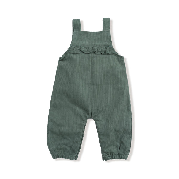 Dark Ivy - Yoke Ruffle Overall