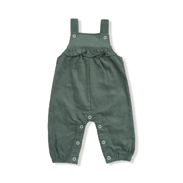 Dark Ivy - Yoke Ruffle Overall