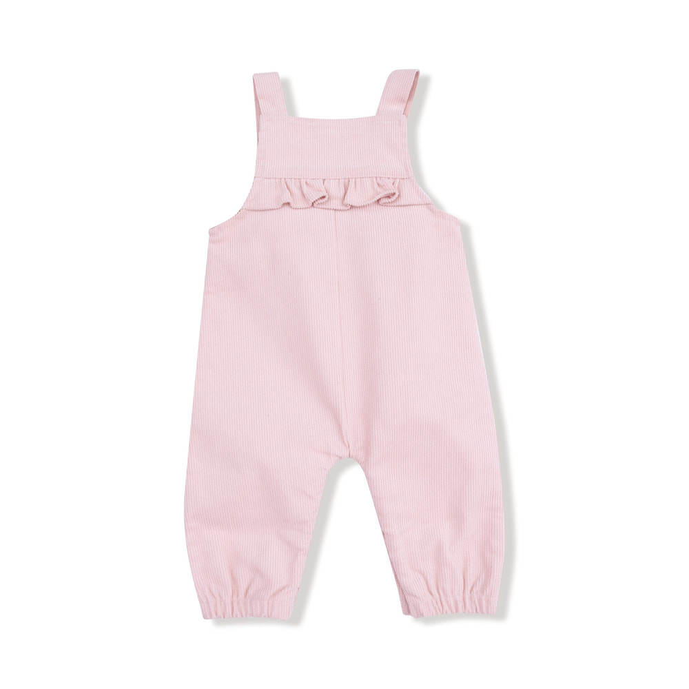 Veiled Pink - Yoke Ruffle Overall