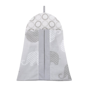 NoJo Dreamer Gray Elephant 8-Piece Nursery Crib Bedding Set