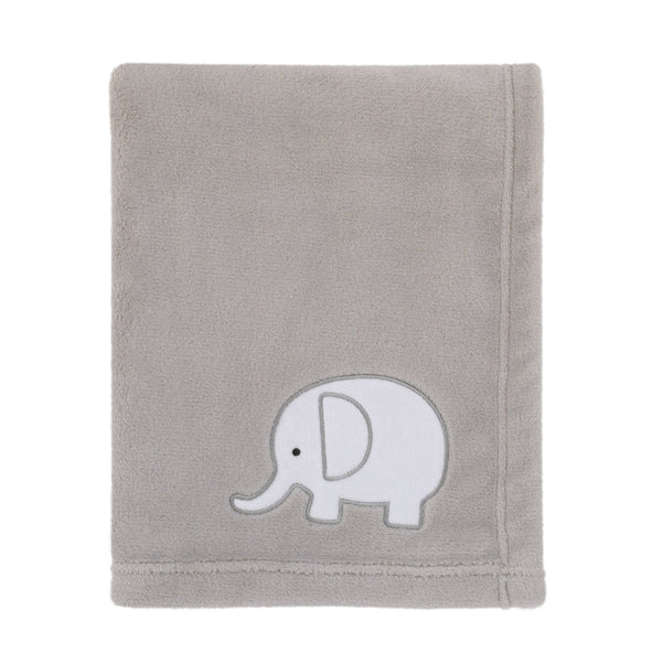 NoJo Dreamer Gray Elephant 8-Piece Nursery Crib Bedding Set
