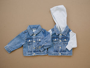 Mebie Baby Hooded Jean Jacket