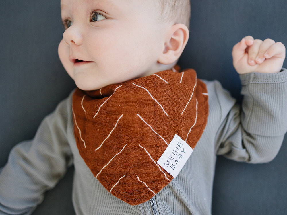Rust Mudcloth Bib - MOOGCO Baby