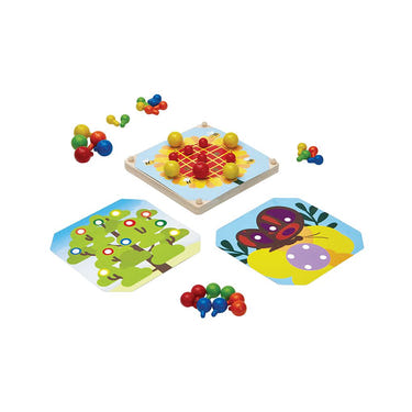 Colorful Creative Peg Board for babies, promoting fun and learning through puzzles and creative activities.