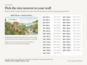 Watercolor J is for Jaguar Alphabet Wall Mural, image 5