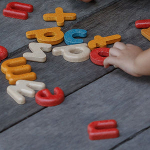 Lower Case Alphabet furniture set for babies, showcasing playful design from angle 2.