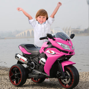 Kids' 12V Electric Motorcycle with Light-Up Training Wheels