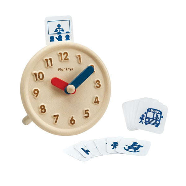Colorful Activity Clock for babies, promoting early learning and sensory play through engaging features and interactive design.