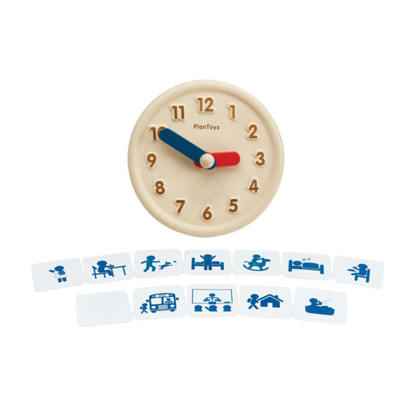 Colorful Activity Clock for babies, promoting early learning and sensory play, viewed from angle 7.