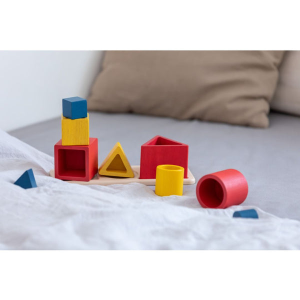 Nesting Puzzle - Unit Plus for babies, promoting health and safety through engaging play. Angle 6 view.