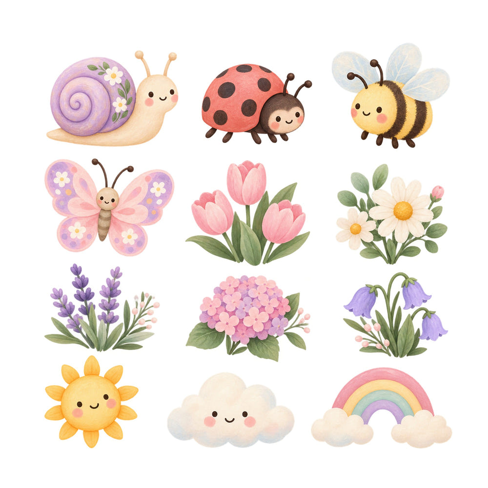 Tulip Garden Wall Decals, Set of 12, image 1