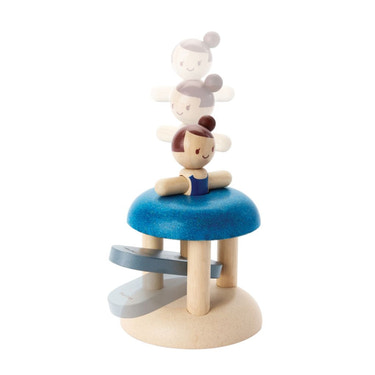 "Jumping Gymnast: Engaging early learning toy for sensory play and active fun for babies."