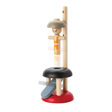 "Jumping Acrobat early learning toy for sensory play, featuring vibrant colors and engaging design for babies."