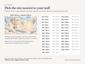 Watercolor Hot Air Balloon Festival Wall Mural, image 5