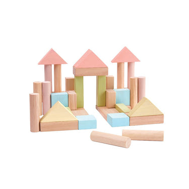 Colorful 40 unit blocks for STEM learning and creative play, perfect for developing fine motor skills in babies and toddlers.