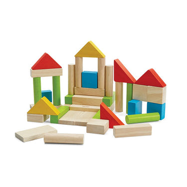 Colorful 40 unit blocks set for STEM learning and creative play for babies and toddlers.