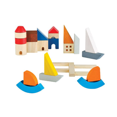 Marina Blocks: Safe, colorful building blocks for babies promoting health, safety, and creative play.