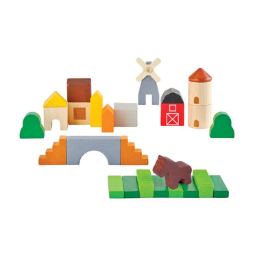 Colorful Country Blocks for imaginative pretend play, perfect for toddlers and preschoolers to explore creativity.