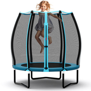 55 Inch Trampoline for Kids Toddler Mini Trampoline with Safety Enclosure Net