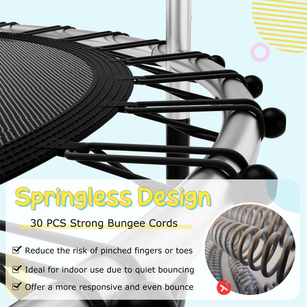 55 Inch Trampoline for Kids Toddler Mini Trampoline with Safety Enclosure Net