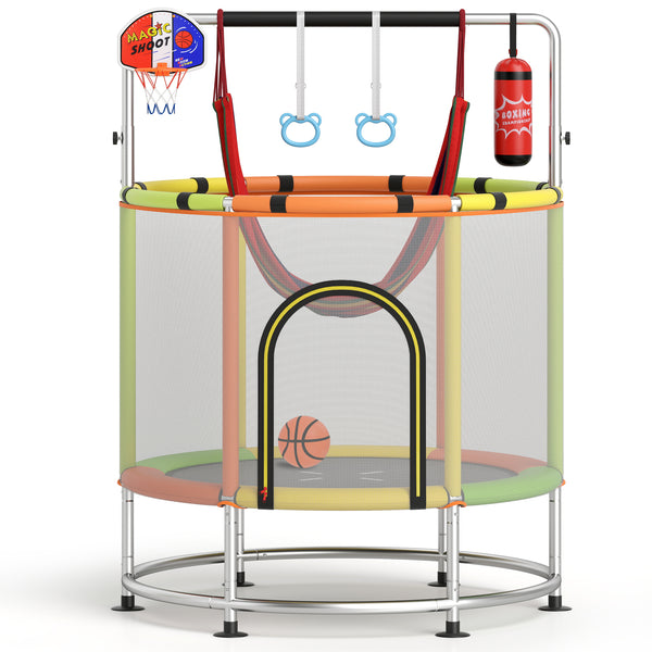 55" Kids Trampoline Gift for for 3-6 Years Old Boys and Girls