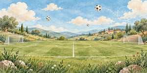 Watercolor Open Soccer Field Wall Mural, image 3